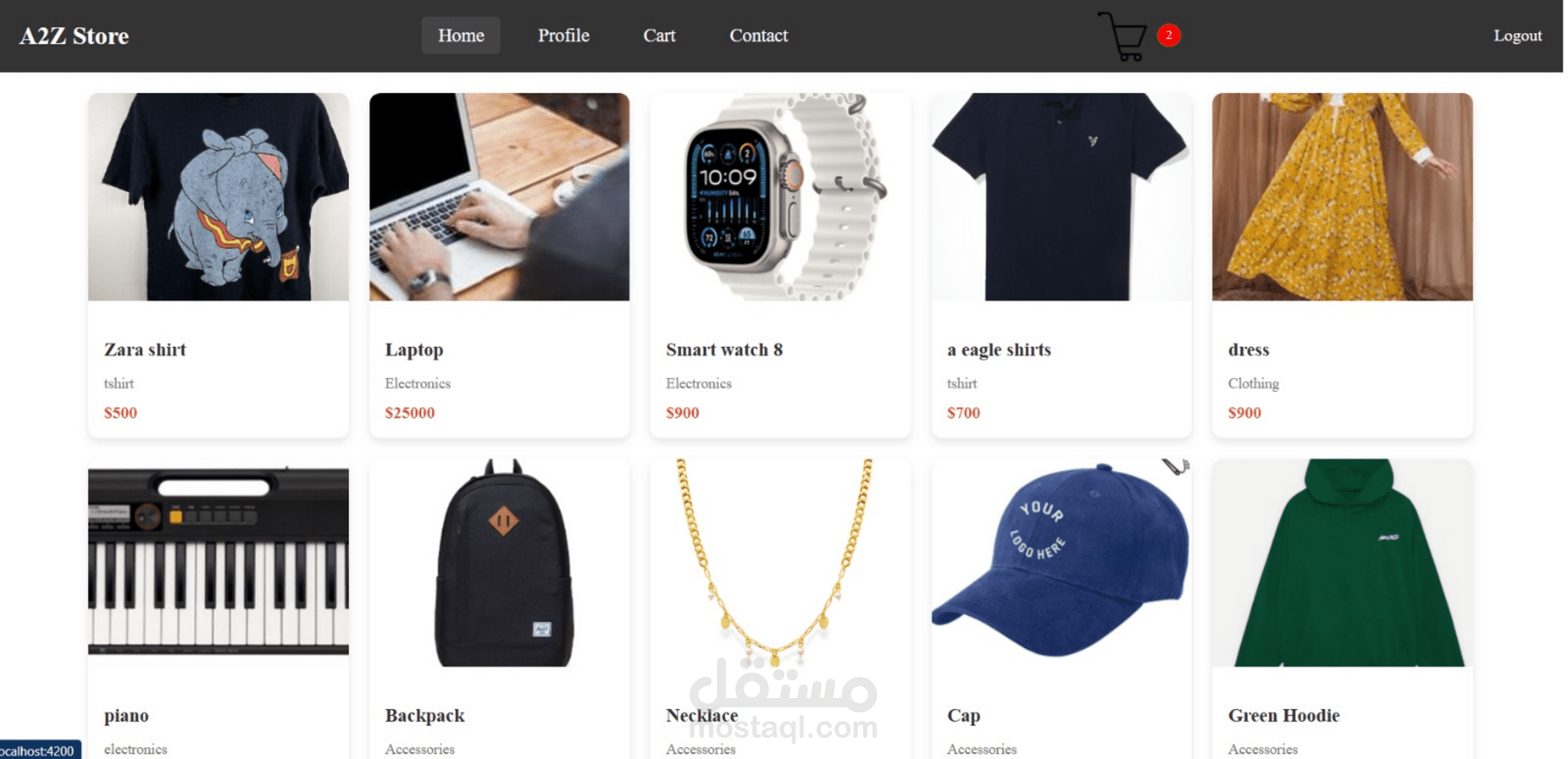 موقع الكتروني متجاوب من frontend باستخدام angular