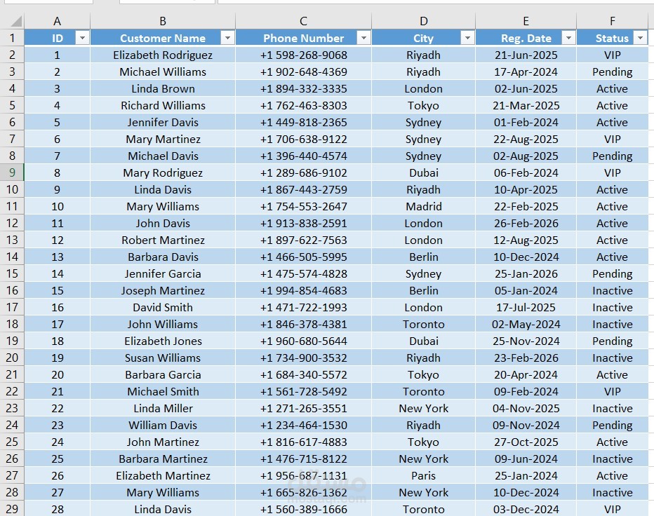 تنظيف وترتيب البيانات باستخدام Excel