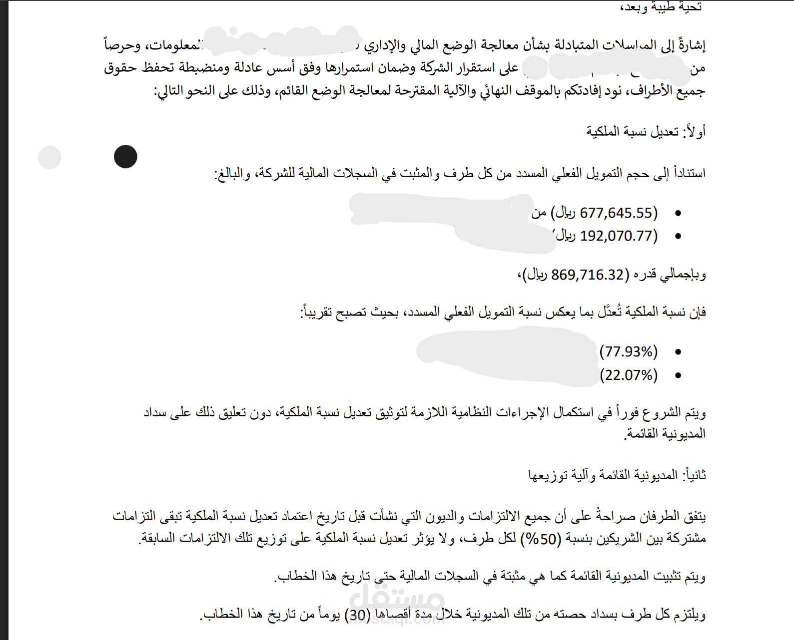 خطاب شركاء