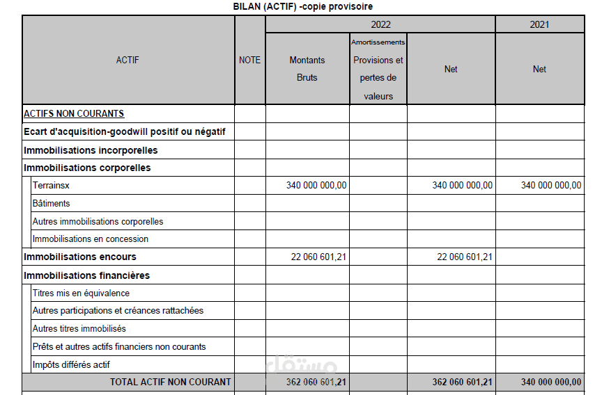 إعداد القوائم المالية والتحليل المالي لشركة
