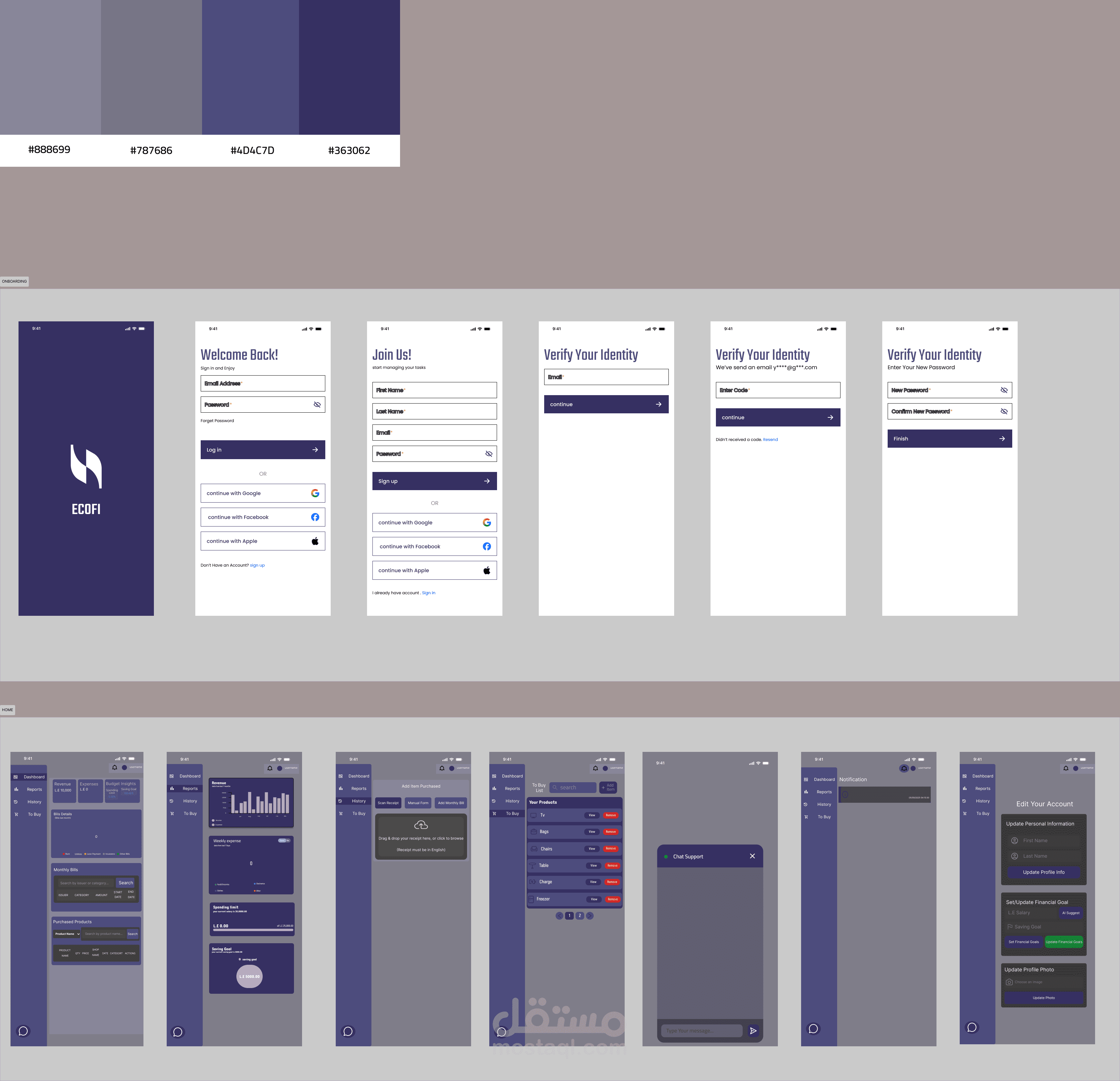 Ecofi web sit تصمين وجهه المستخدم علي figma