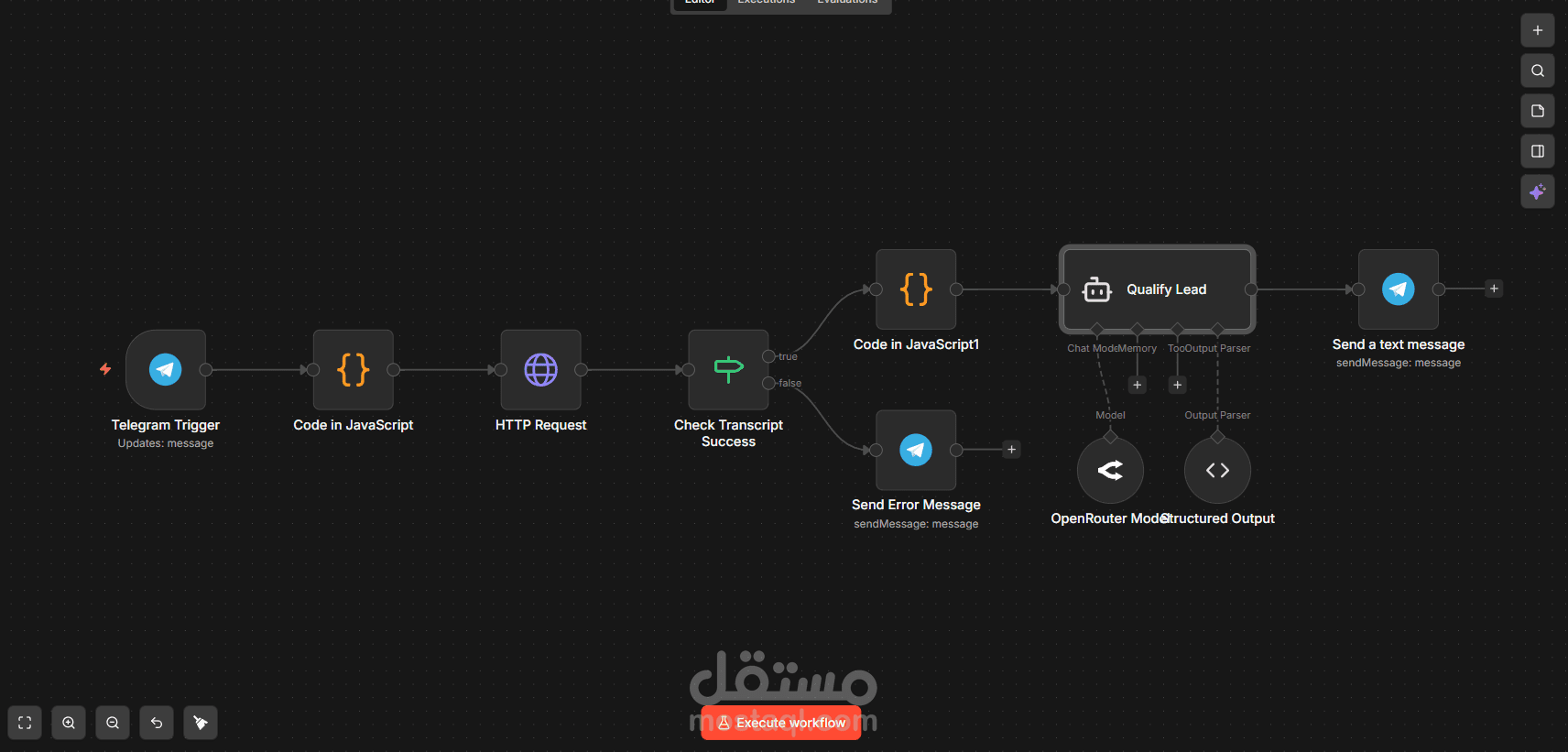 "بوت تليجرام ذكي لتلخيص فيديوهات اليوتيوب باستخدام AI و n8n".