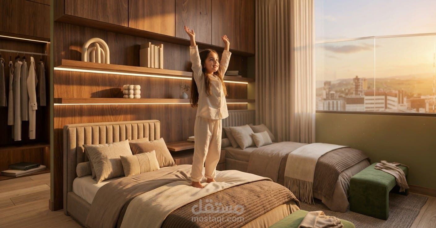 تصميم لغرفة شقيقات بعمر بين 15-18سنة