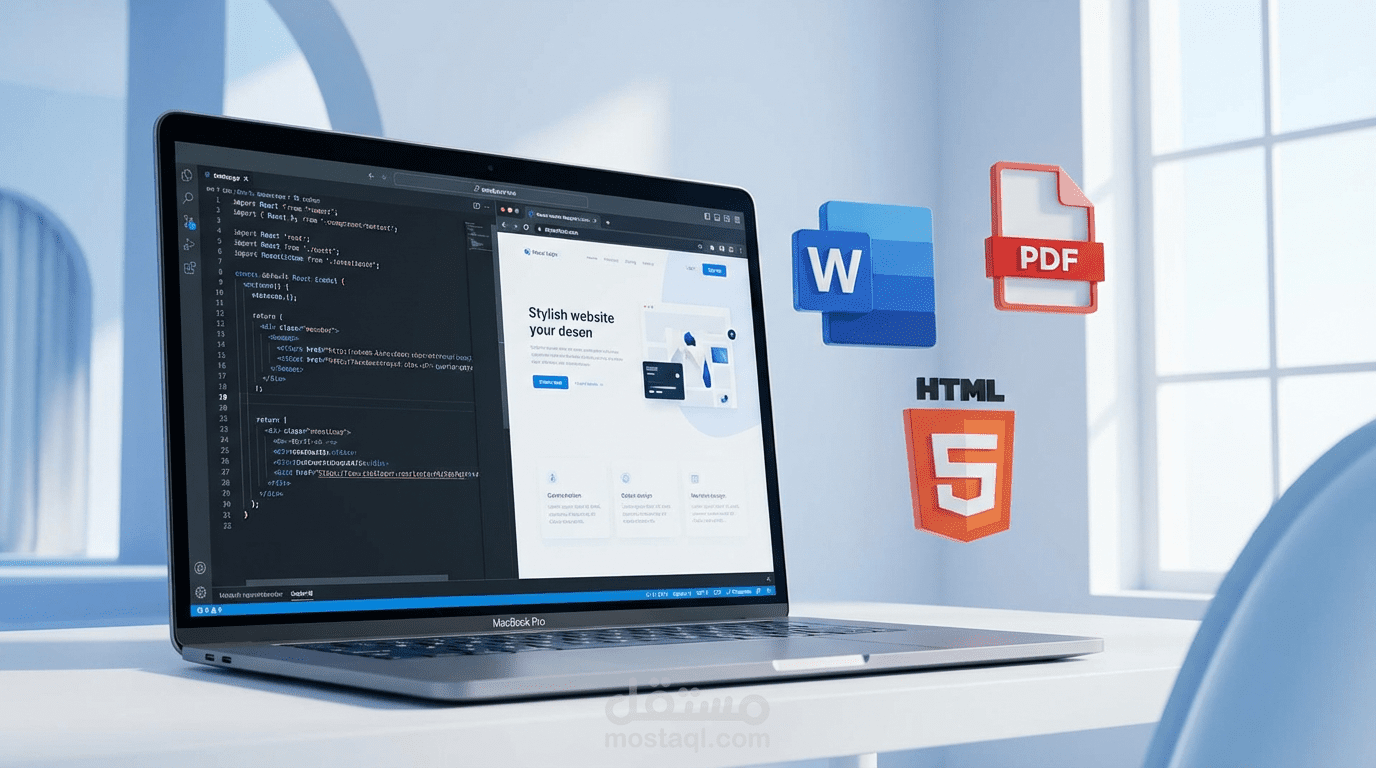 مطور ويب (HTML/CSS/JS/تصميم المواقع)