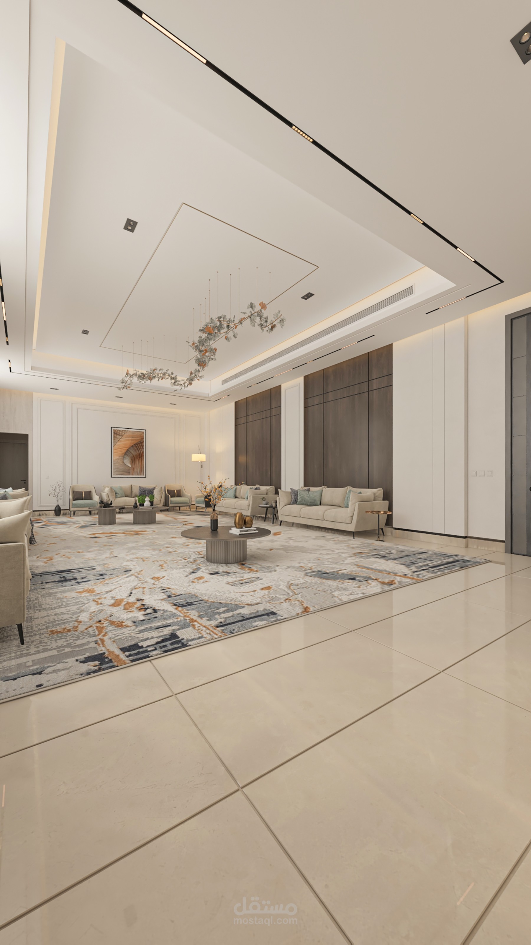 تصميم مجلس رجال بطابع مودرن – مدينة العين، منطقة أم غافة