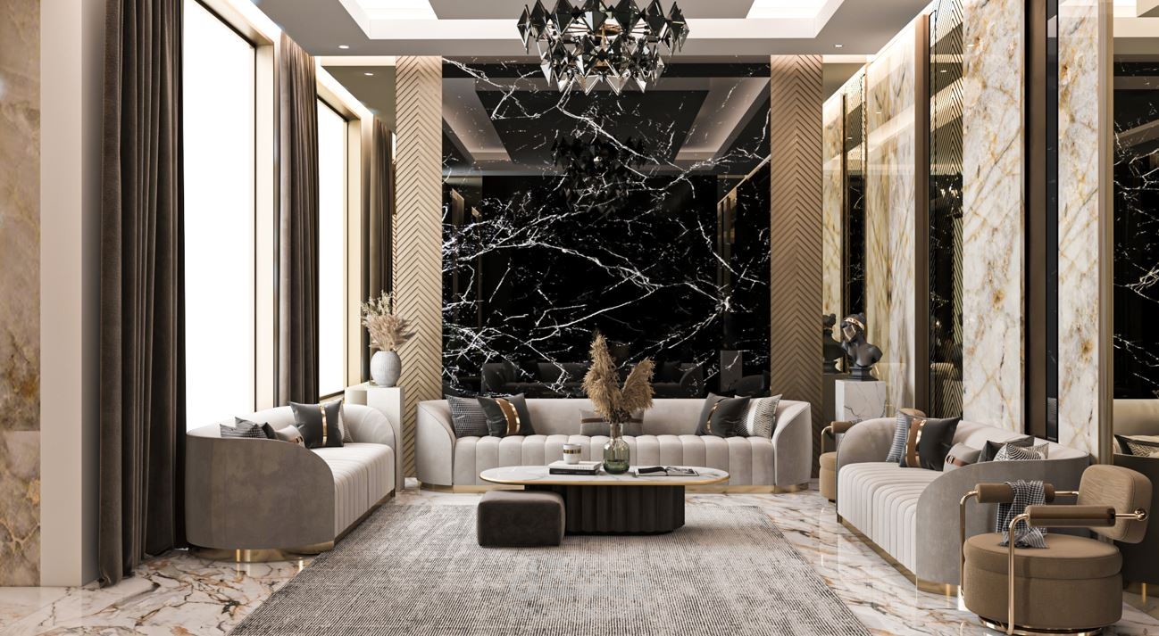 تصميم وترميم غرفة المعيشة مودرن