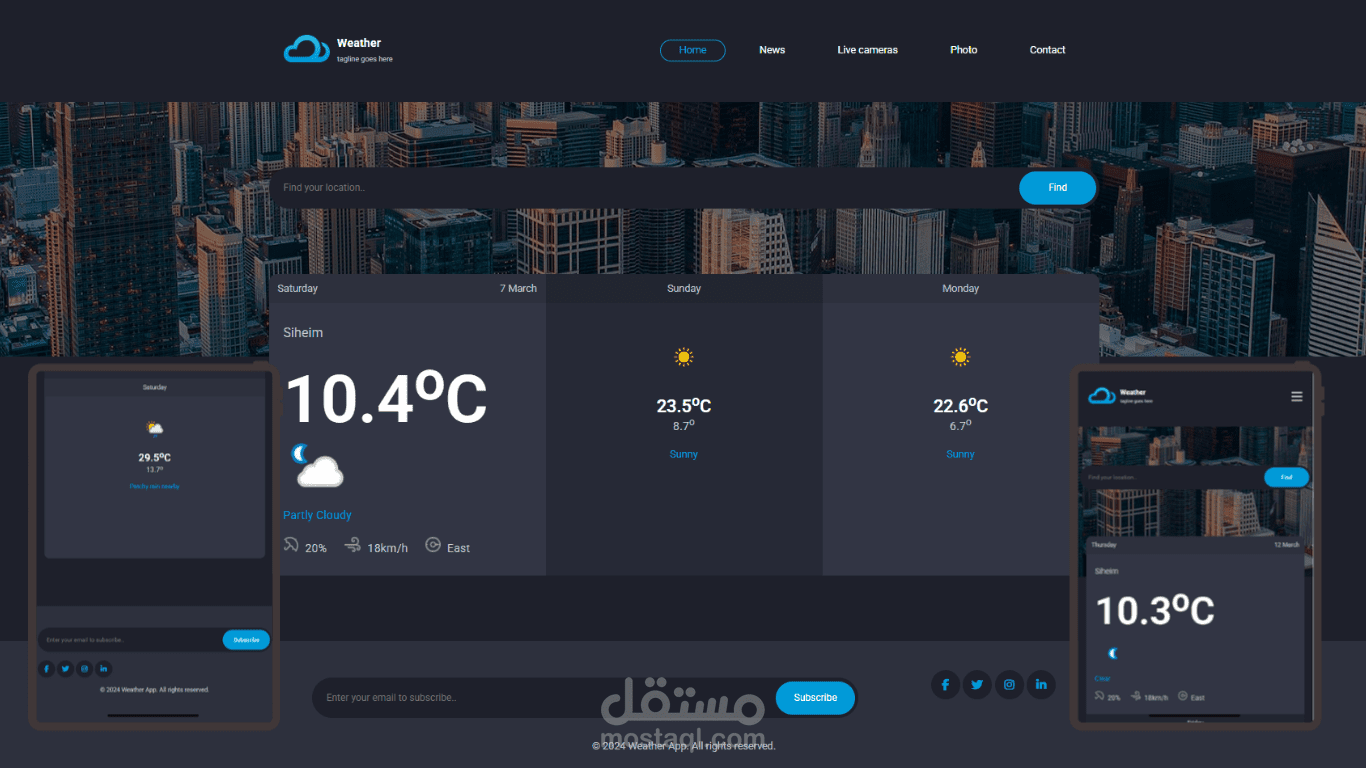 Responsive Weather App Using JavaScript & API