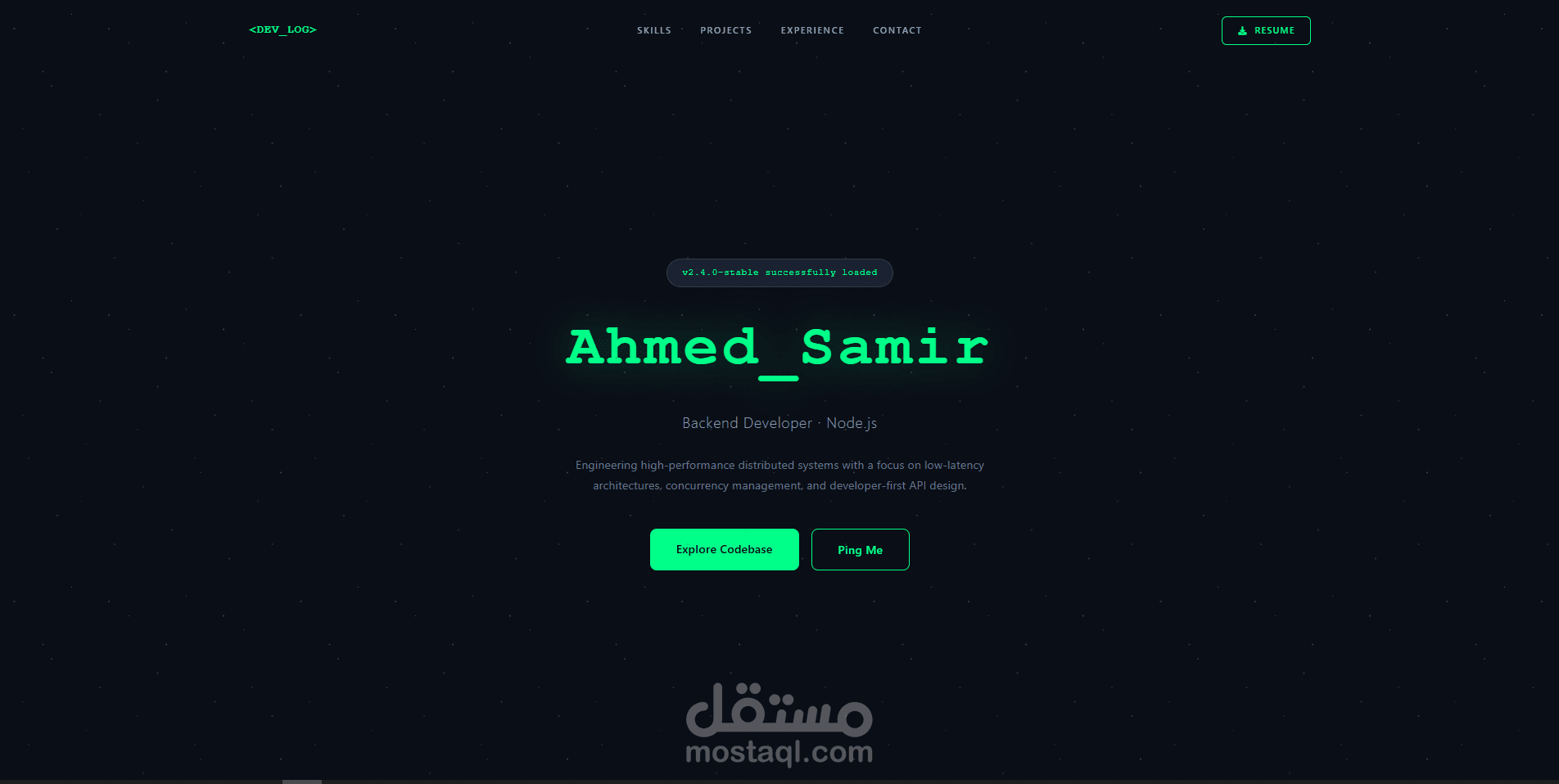 تطوير موقع Portfolio متجاوب لعرض الأعمال