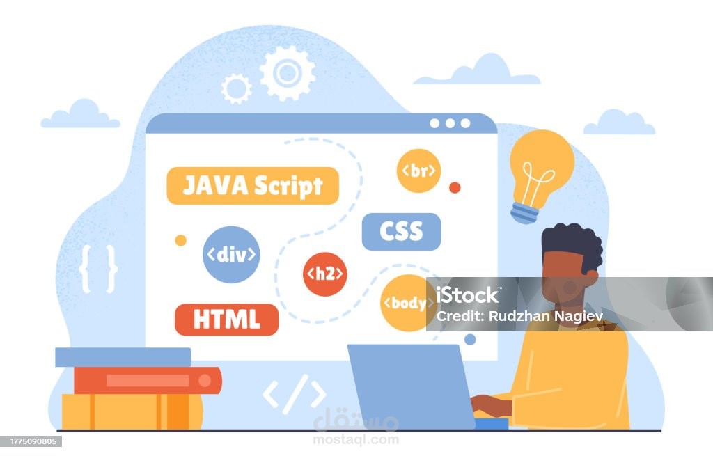 صميم واجهات مواقع تفاعلية ومتجاوبة باستخدام HTML وCSS وJavaScrip