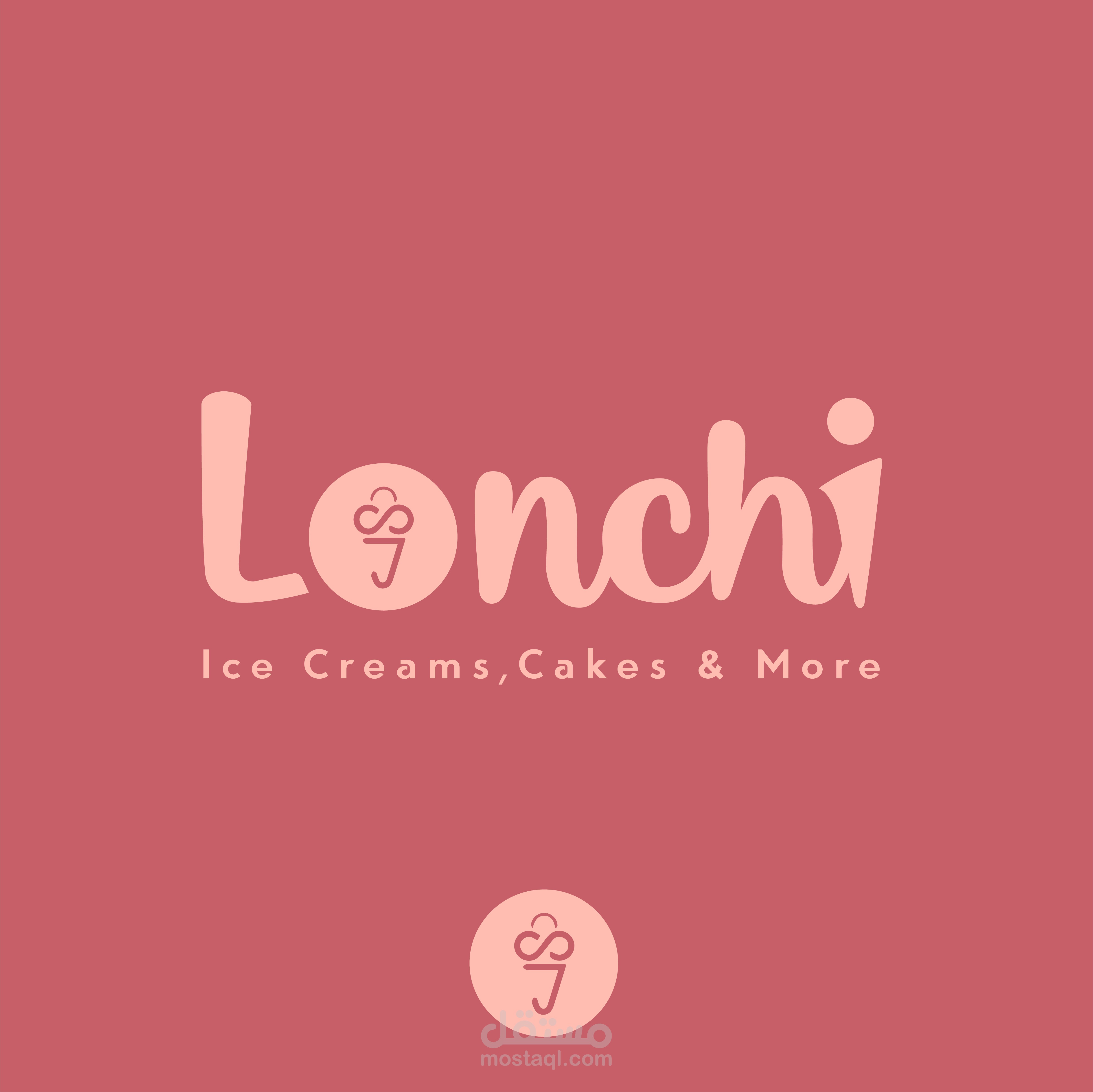 عنوان العمل تصميم Company Profile وهوية تغليف لعلامة Lonchi (Ice Cream, Cake & More)