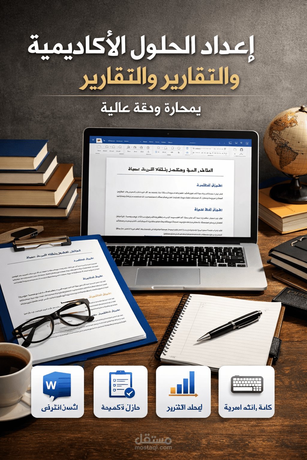 عمل كل ماهو متعلق بالحاسوب وأنظمة التشغيل والملفات والتقارير