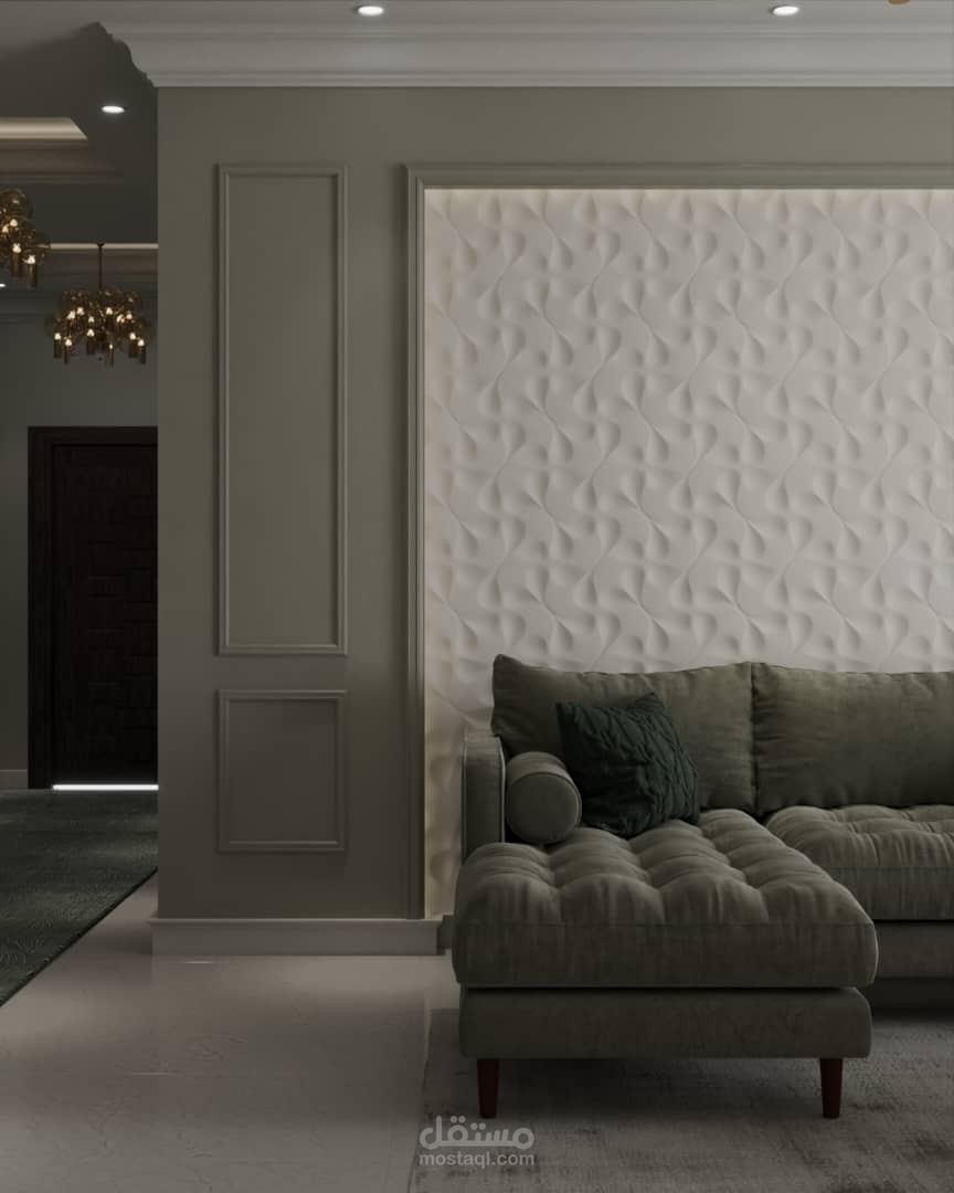 تصميم شقه سكنيه طراز نيو كلاسك في المملكه العربيه السعوديه