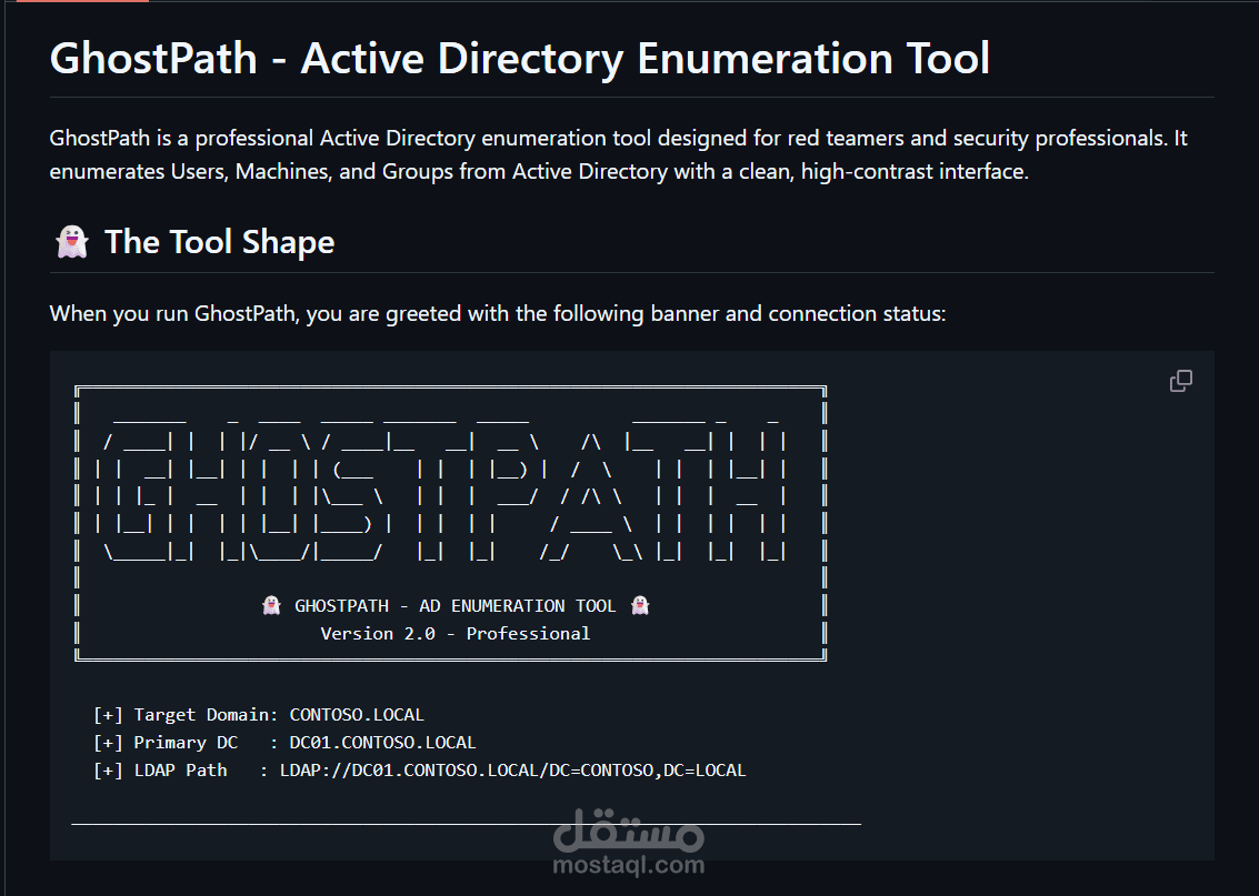 تطوير أداة GhostPath لأتمتة عمليات الاستطلاع الأمني – Cybersecurity Recon Tool