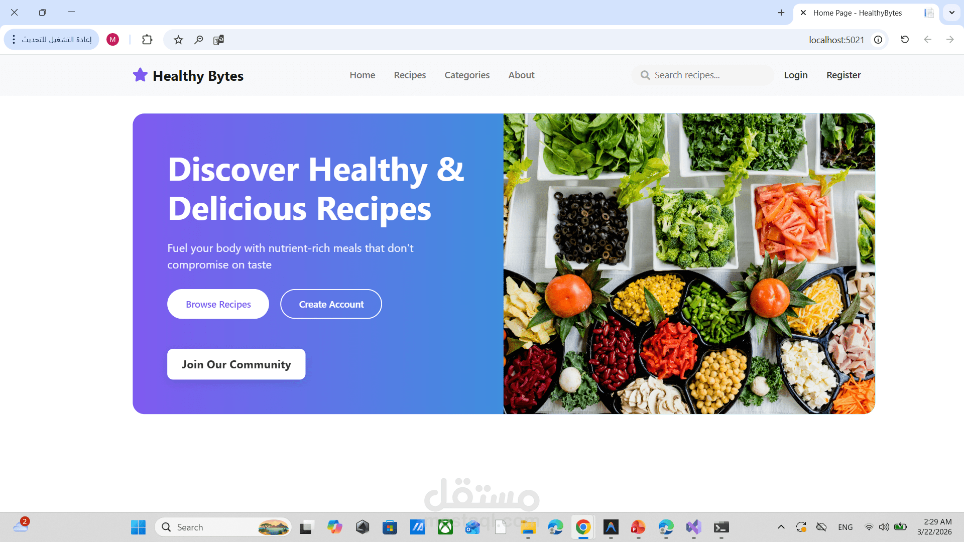 HealthyByte – Health & Nutrition Platform (Backend Development)