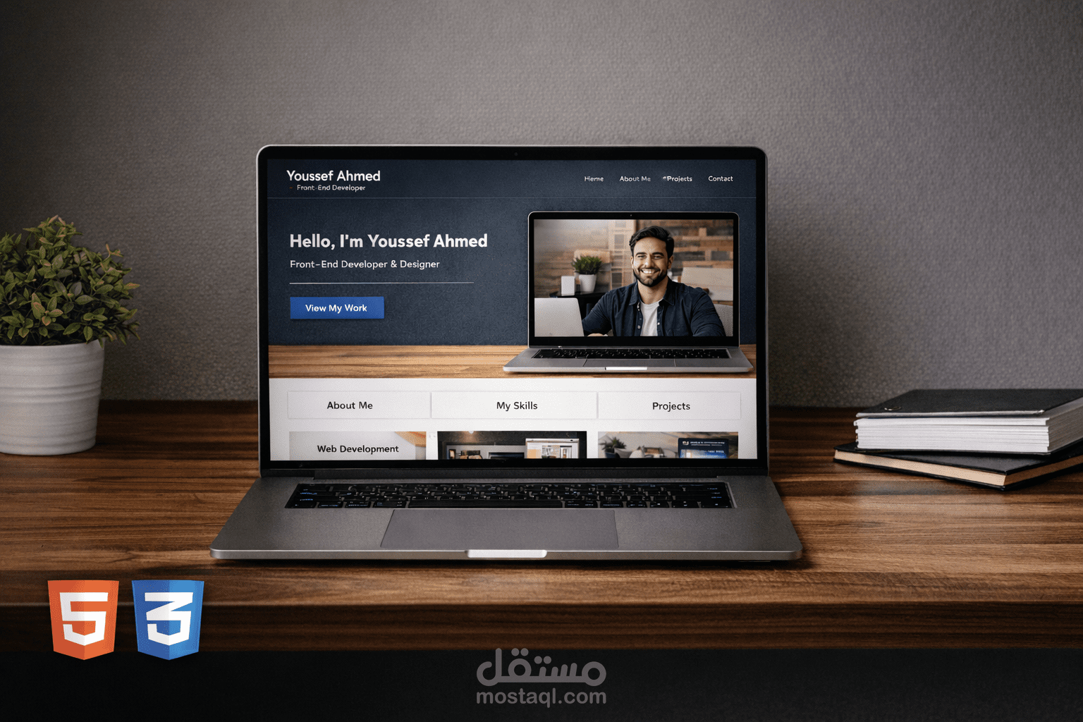 إنشاء موقع شخصي احترافي باستخدام HTML و CSS