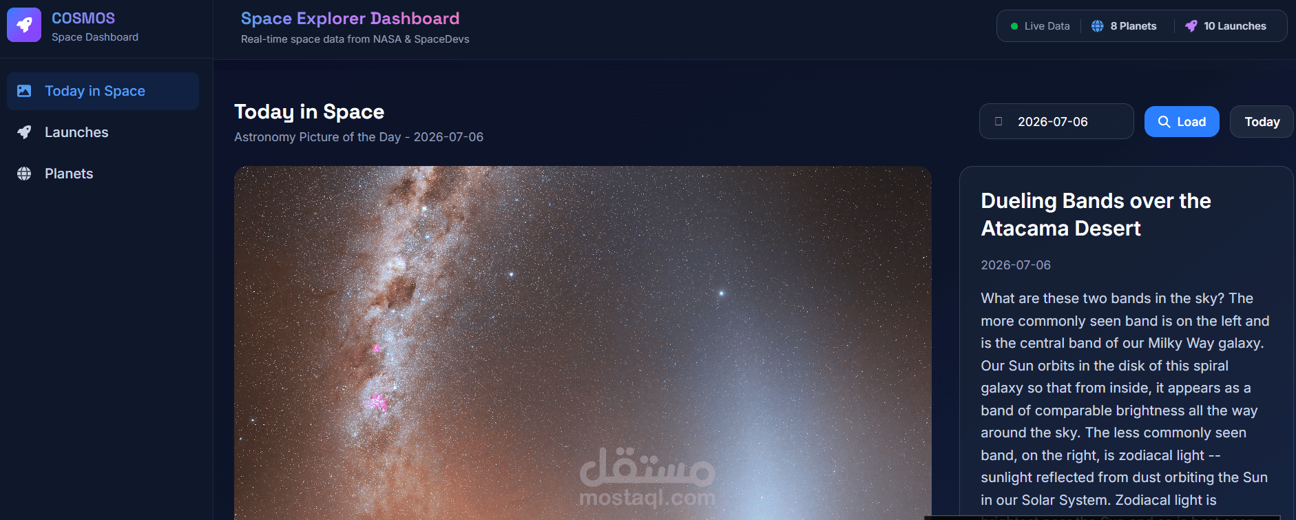 Nasa API integration
