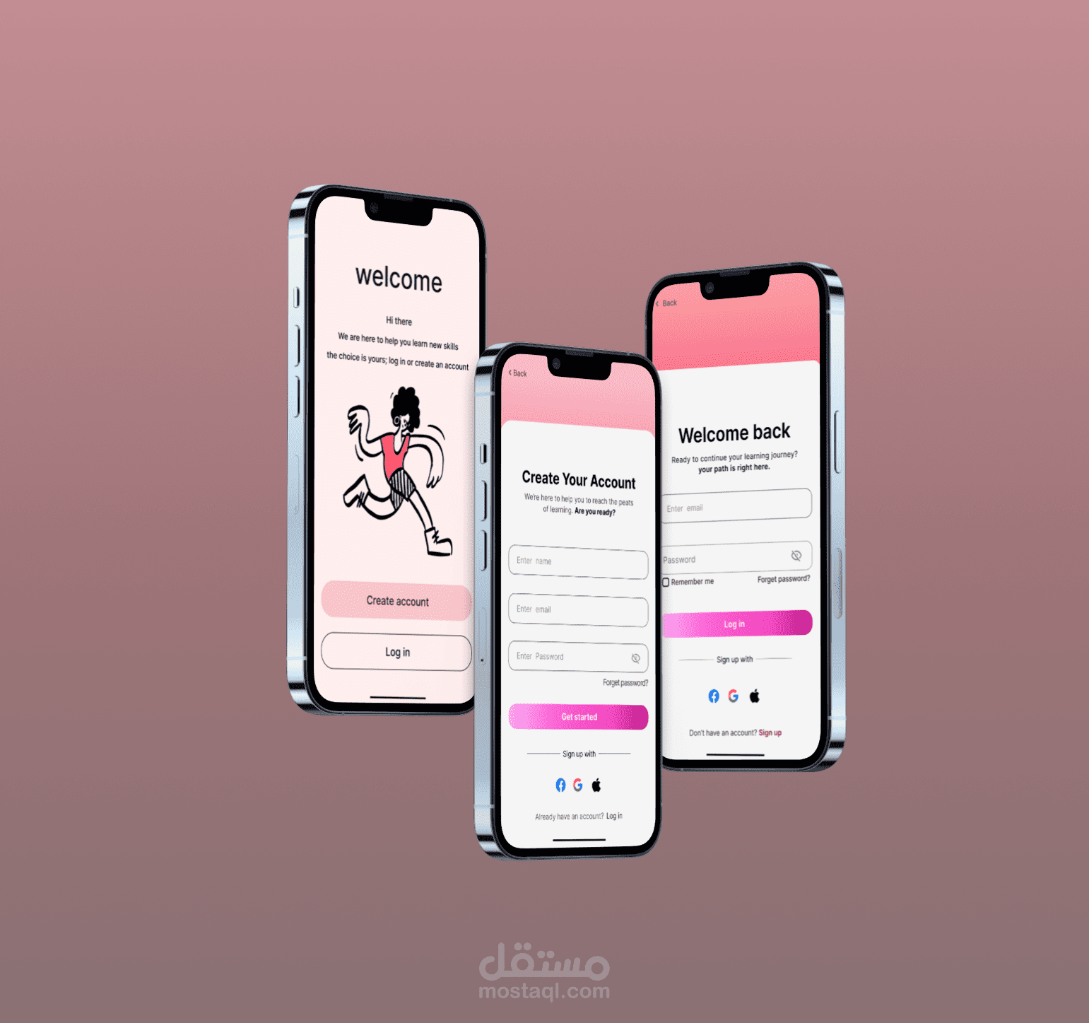 تصميم شاشات تطبيق موبايل حديثة وسهلة الاستخدام