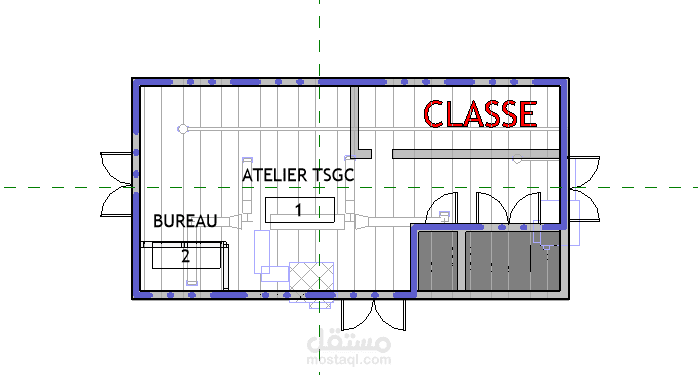تصميم وحساب نظام تهوية (CVC/HVAC) 3D لورشة عمل باستخدام  Revit MEP