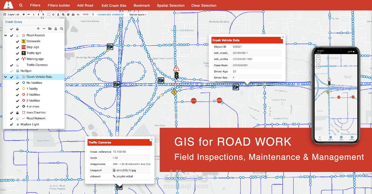 GeoRoute Manager – منصة GIS لإدارة مشاريع الطرق