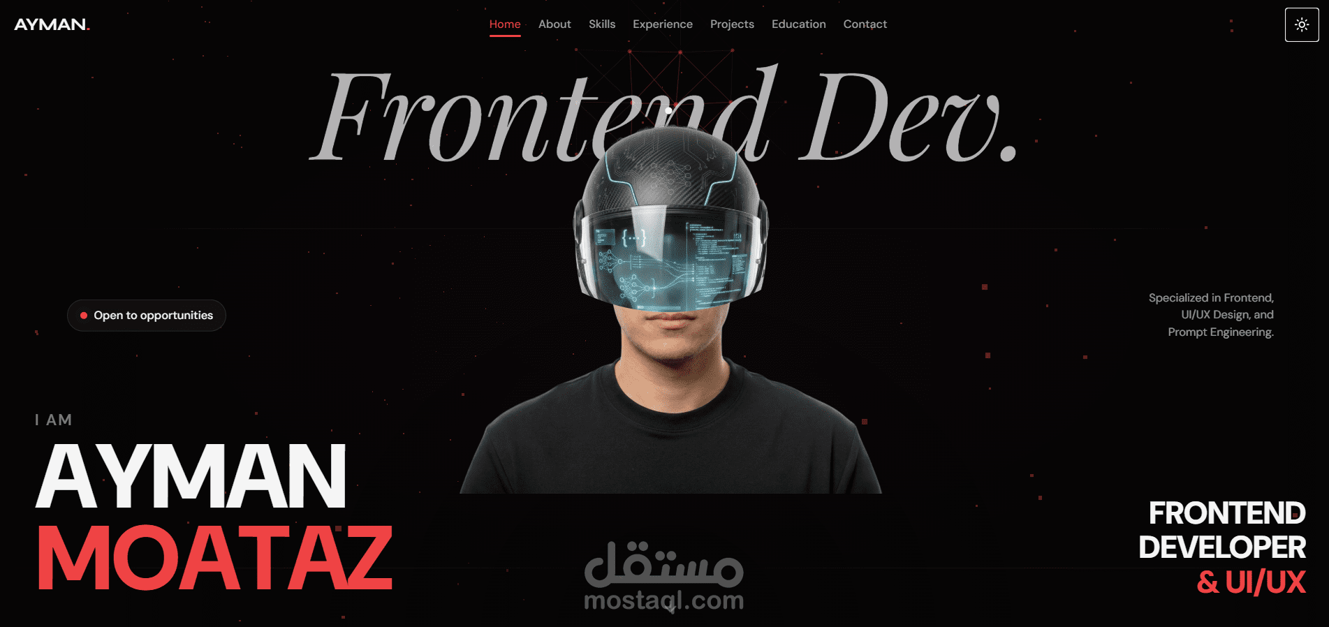 تصميم وتطوير موقع Portfolio شخصي باستخدام Next.js