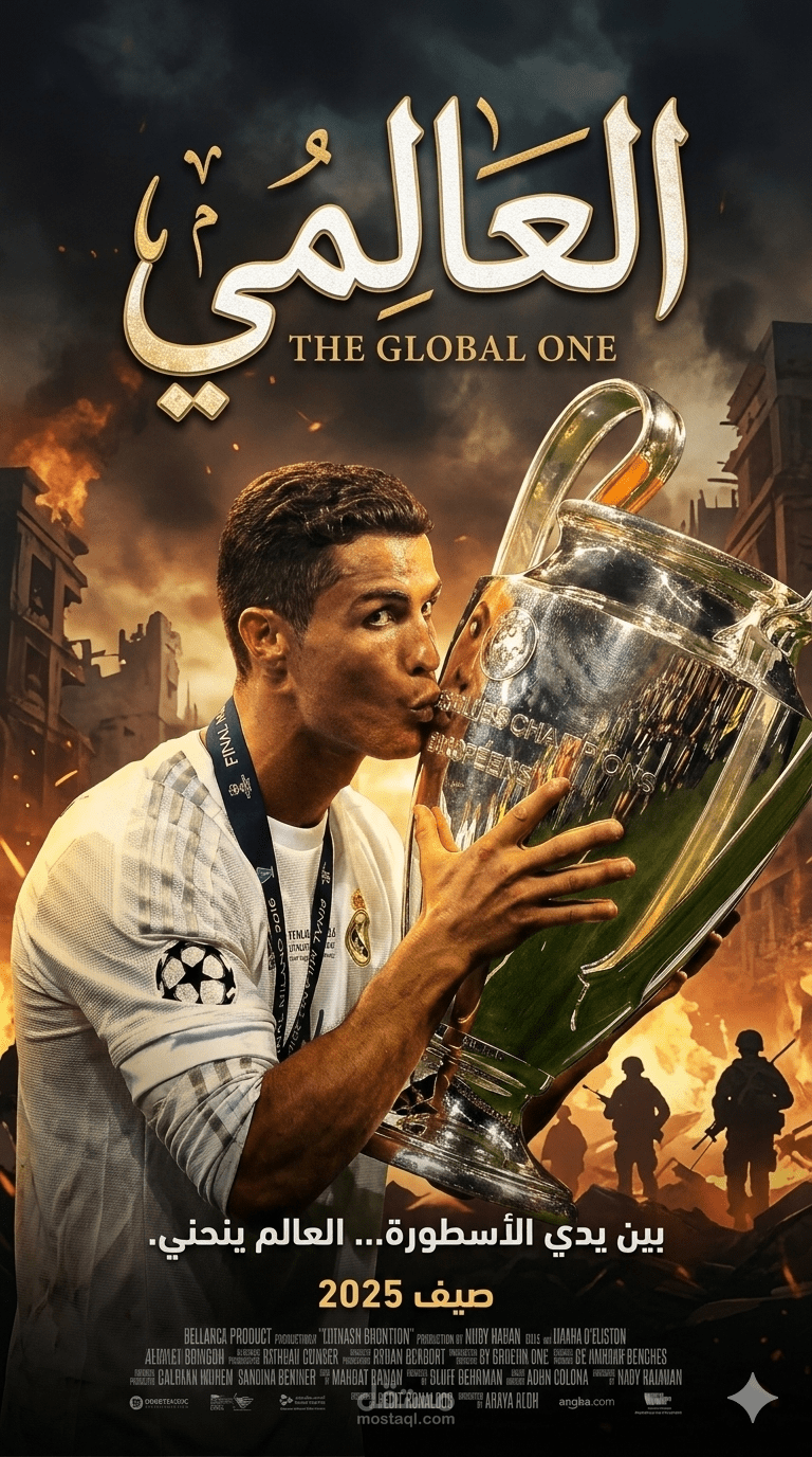 بوستر فيلم العالمي الوثائقي (كريستيانو رونالدو)  بالذكاء الاصطناعي
