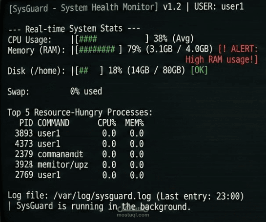 Project 1: SysGuard - System Health Monitor