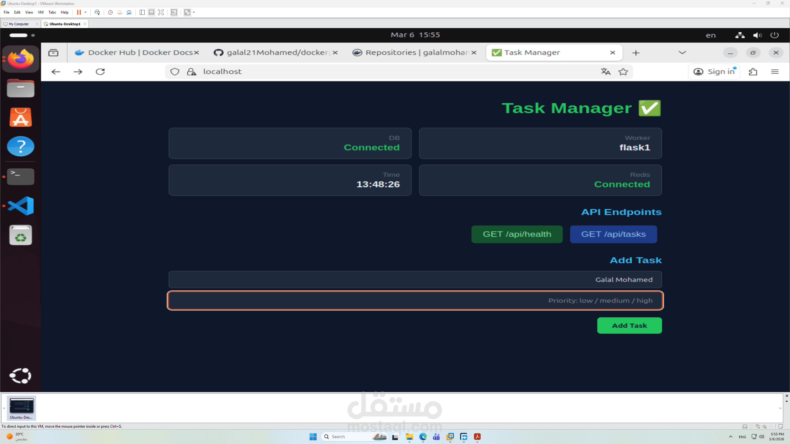 Task Manager Full Stack Docker App