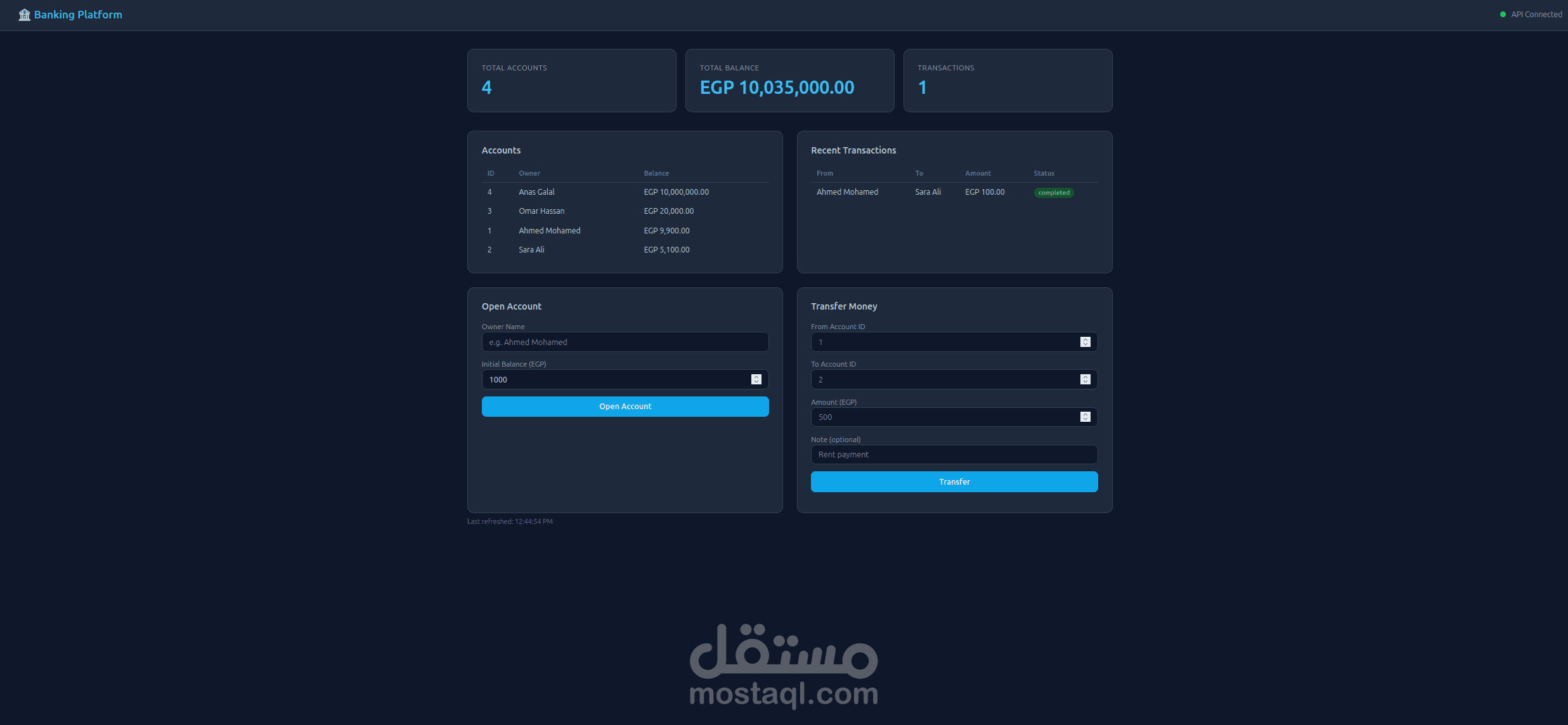 بنية تحتية سحابية لمنصة بنكية باستخدام الـ Kubernetes
