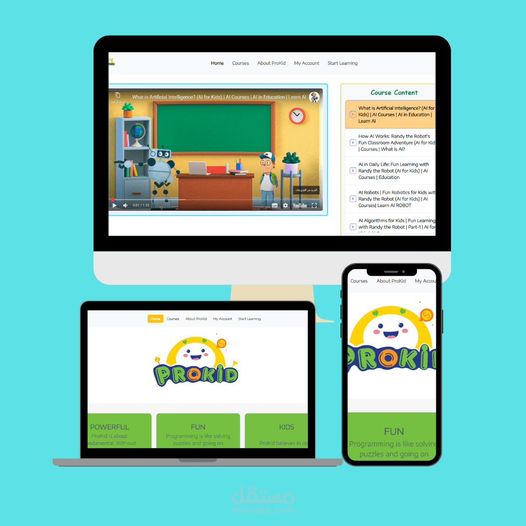 "ProKide "An interactive educational platform designed for kids to learn programming