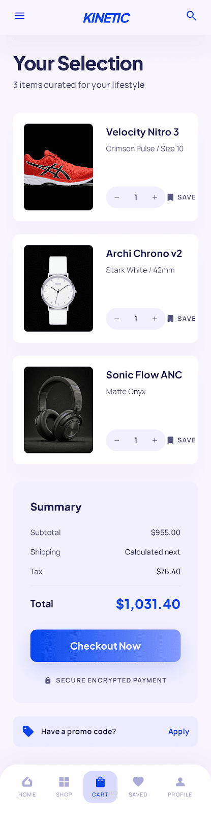 تطبيق تجارة إلكترونية (E-Commerce Mobile App)