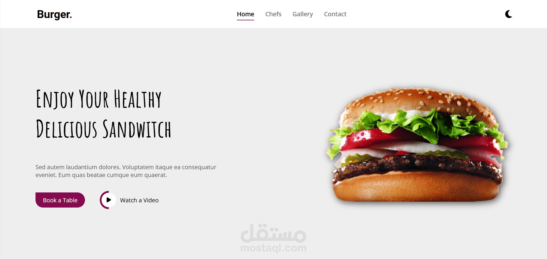 تطوير Landing Page  مع تصميم جذاب وتجربة مستخدم سلسة مع دعم Dark Mode