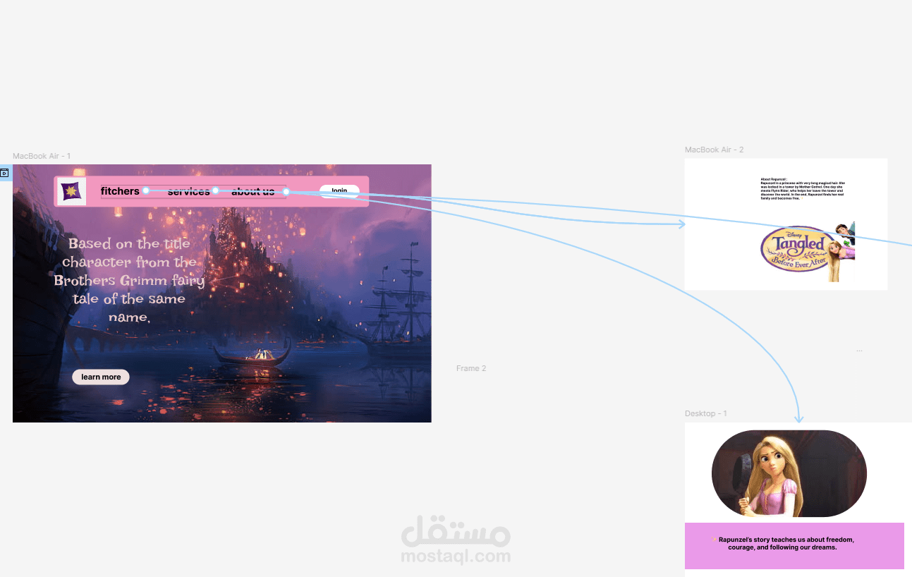 UI/UX Web Design احترافي مع Prototype تفاعلي