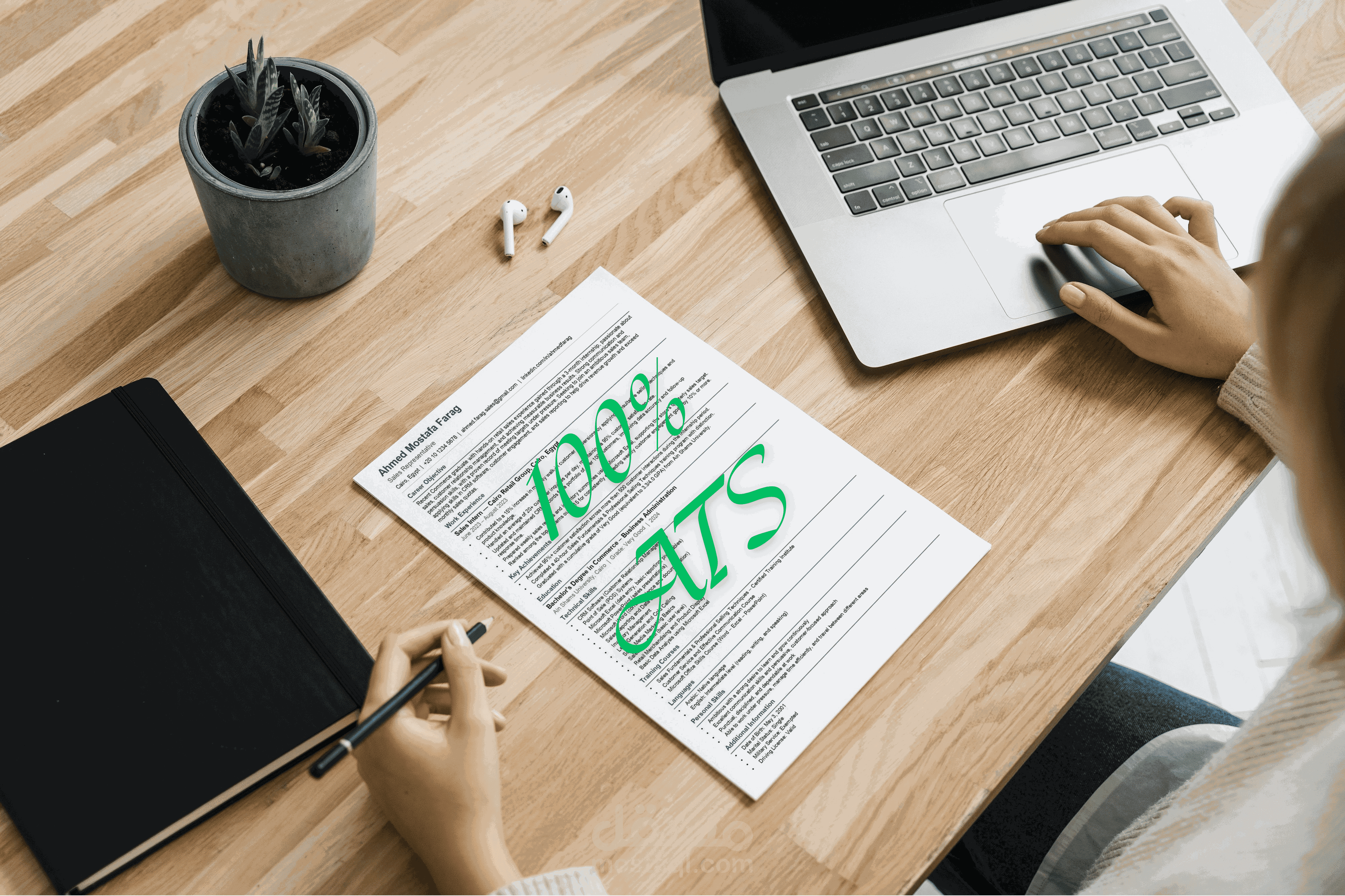تصميم وإعداد سيرة ذاتية احترافية متوافقة مع أنظمة ATS