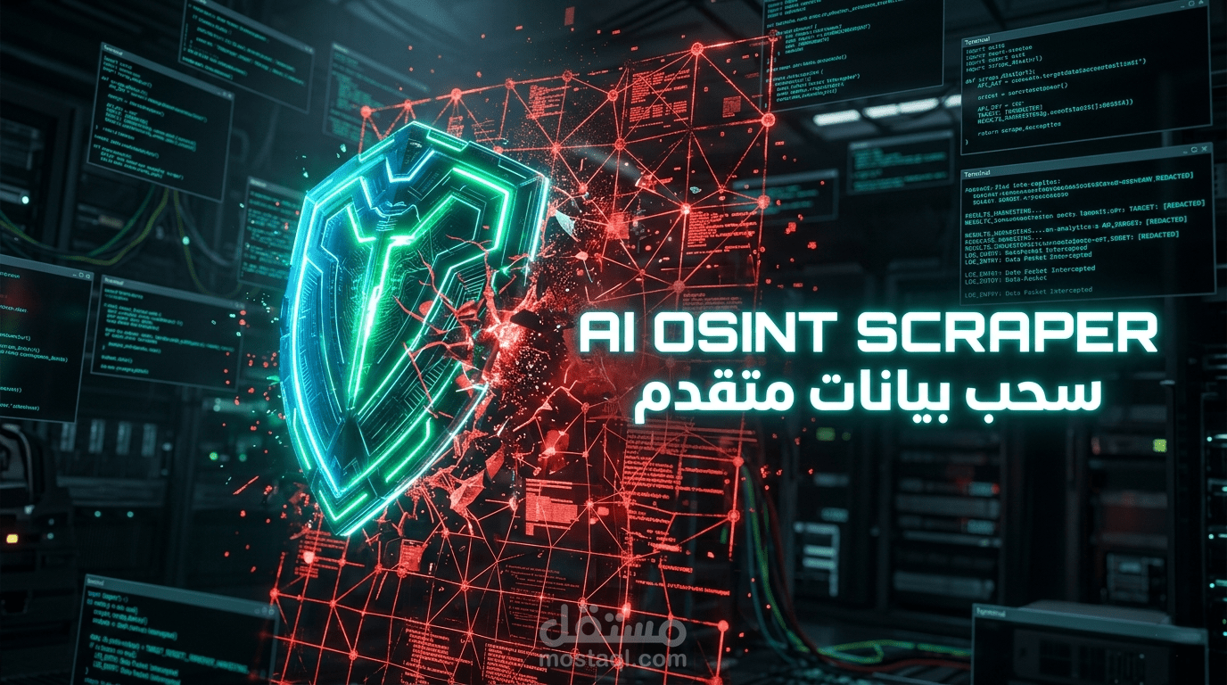 برمجة أداة استخبارات وسحب بيانات تتخطى حمايات (WAF) مع تحليل ذكي