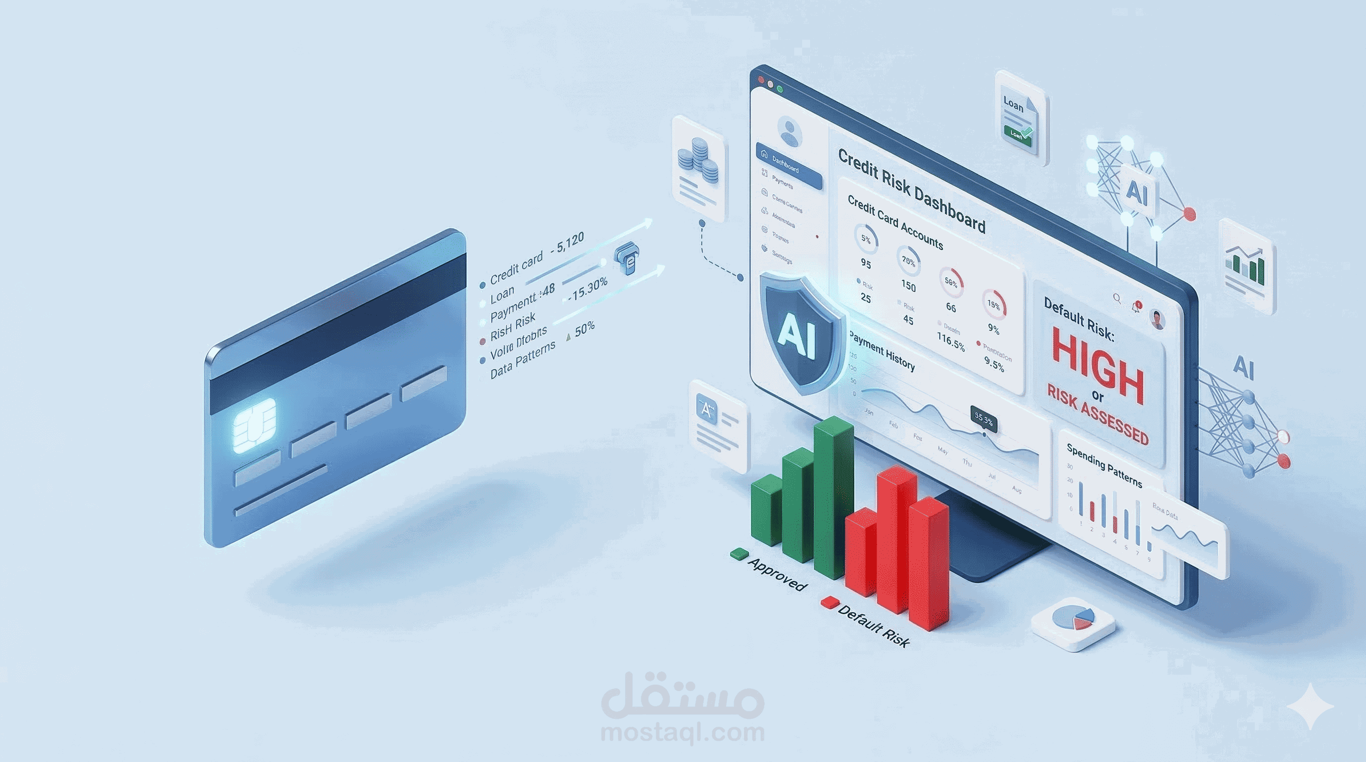 نظام تحليل وتنبؤ بمخاطر التخلف عن السداد المالي