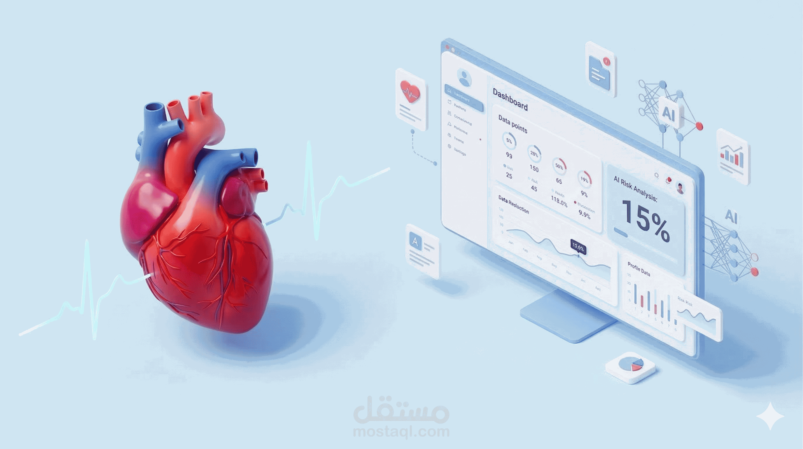 منصة ذكية لتوقع مخاطر أمراض القلب باستخدام تعلم الآلة