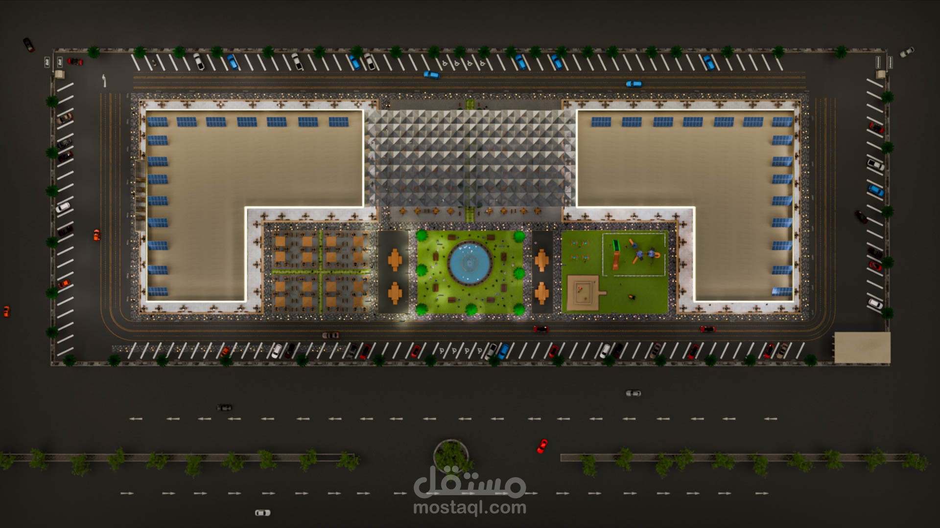 تصميم مجمع مطاعم