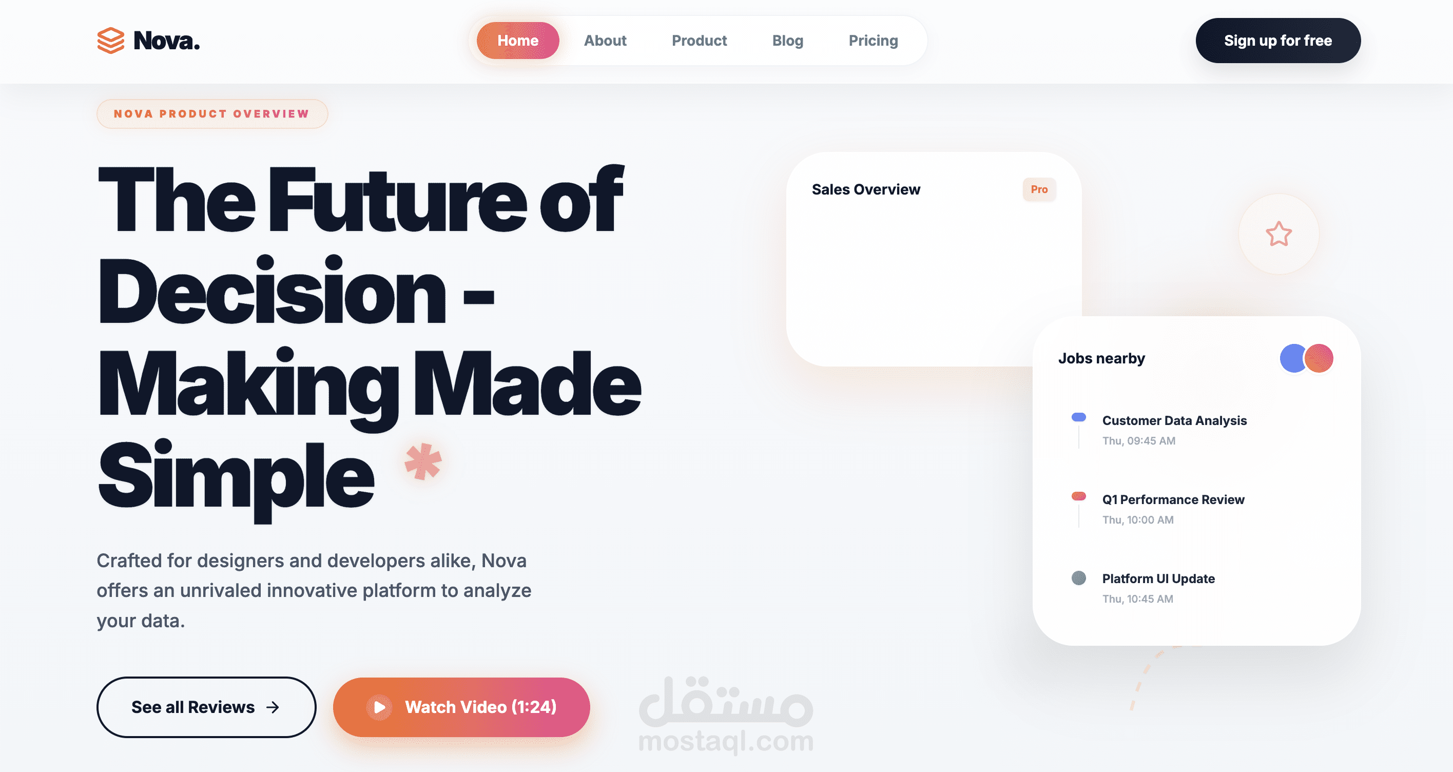 Nova SaaS Landing Page