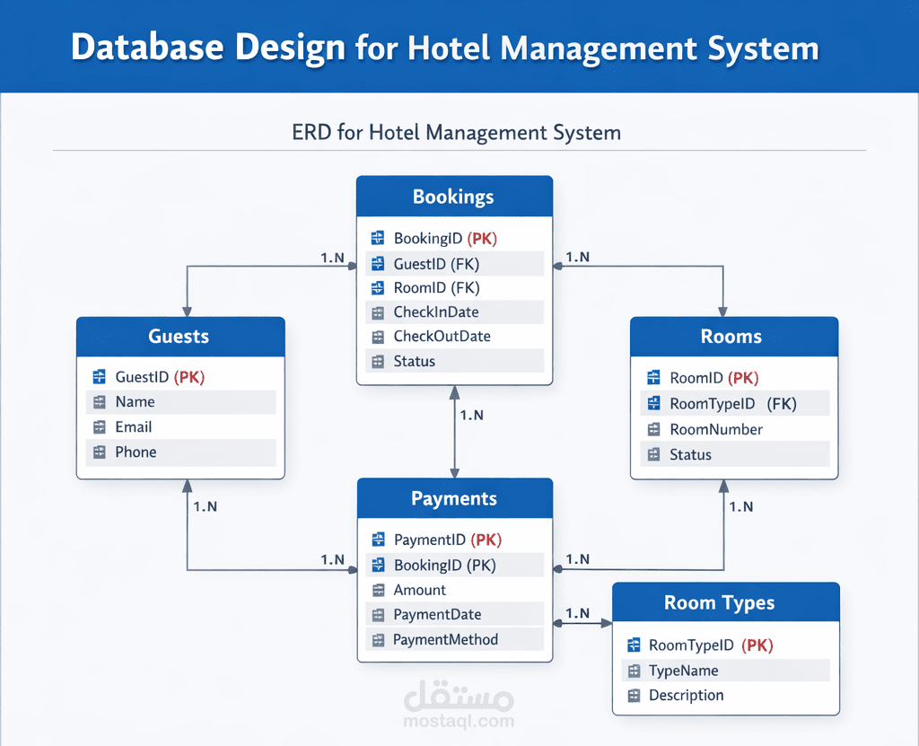 Database Design for Hotel Management System