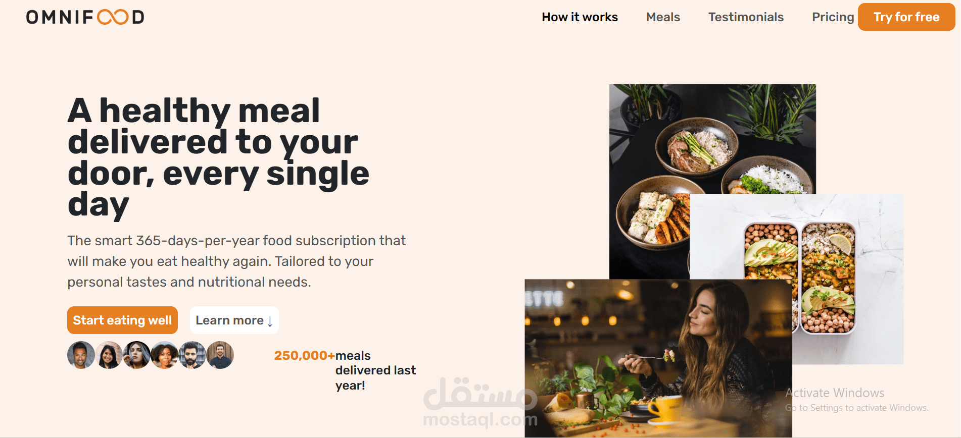 Omnifood AI — Smart Food Subscription Landing Page
