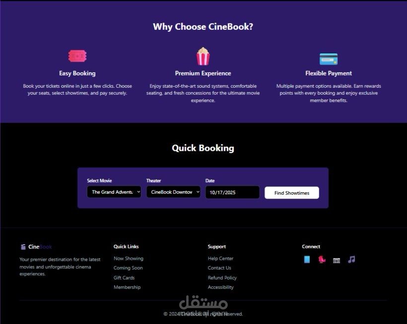 cinebook cenima booking system
