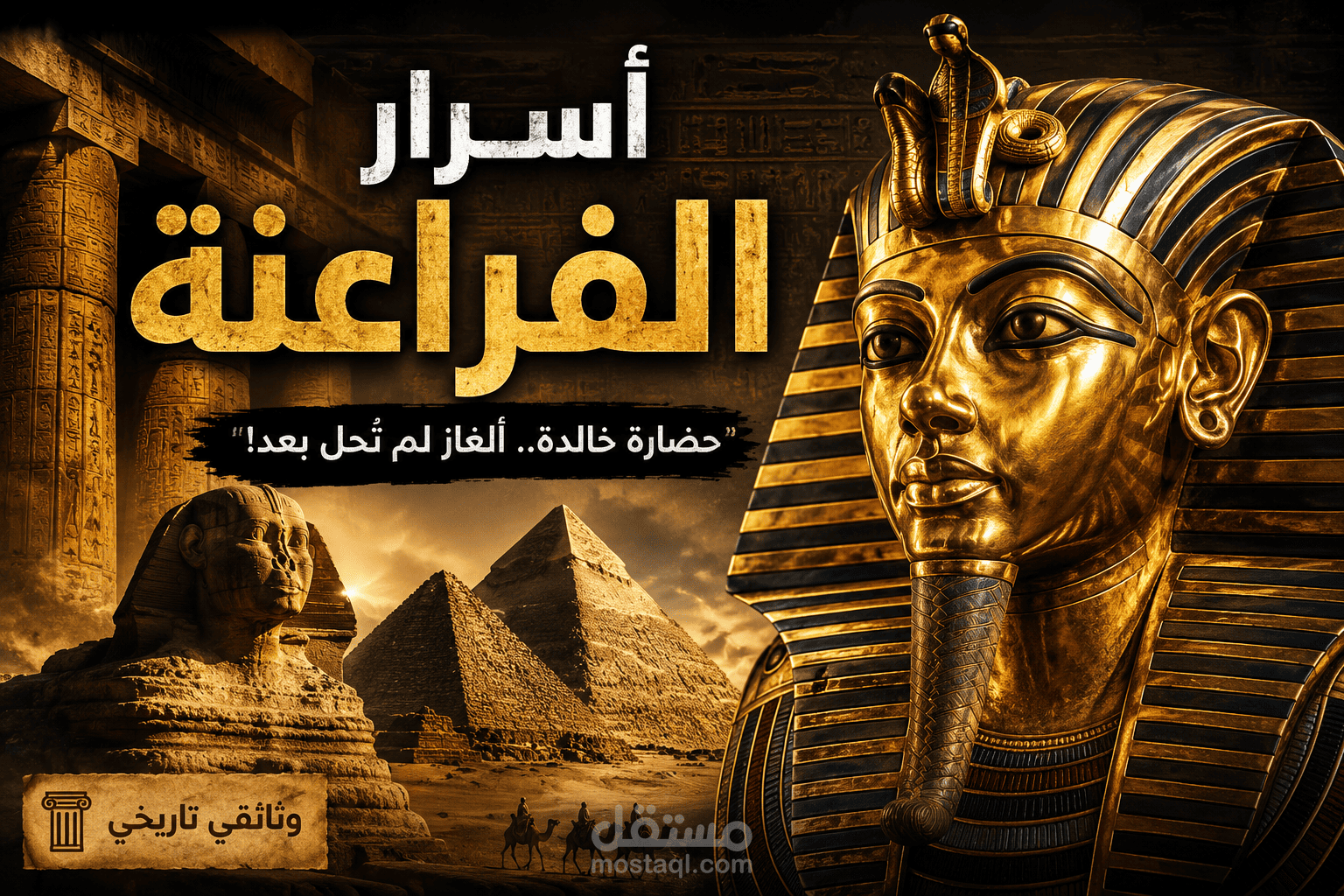Ancient Egypt Secrets - Documentary YouTube Thumbnail Design | تصميم صورة مصغرة لليوتيوب (وثائقي تاريخي)