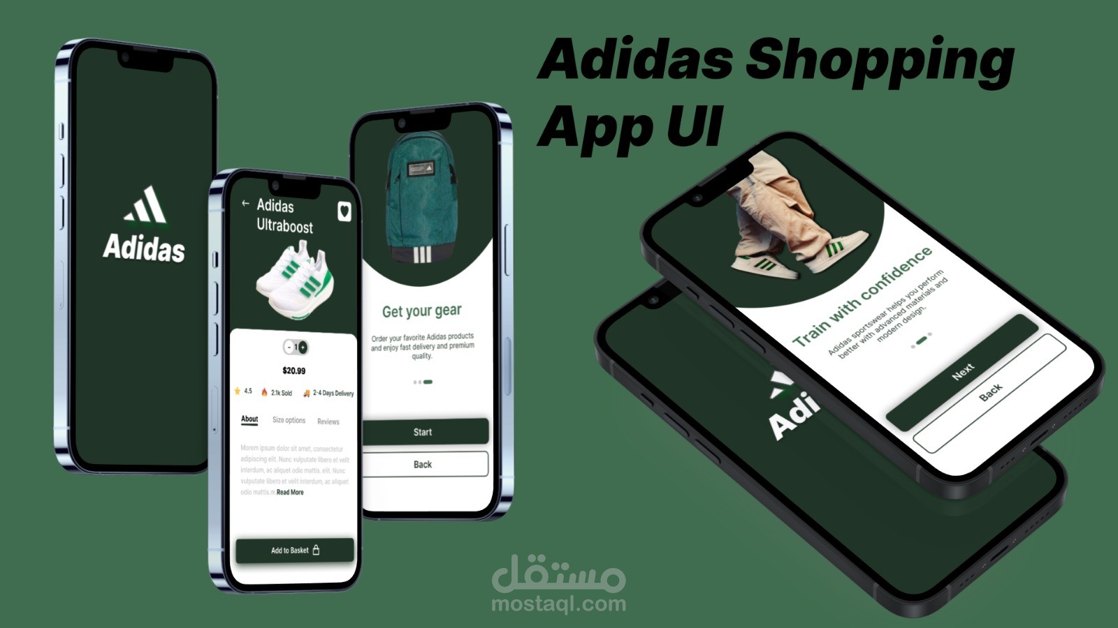 Adidas Shopping Mobile App UI