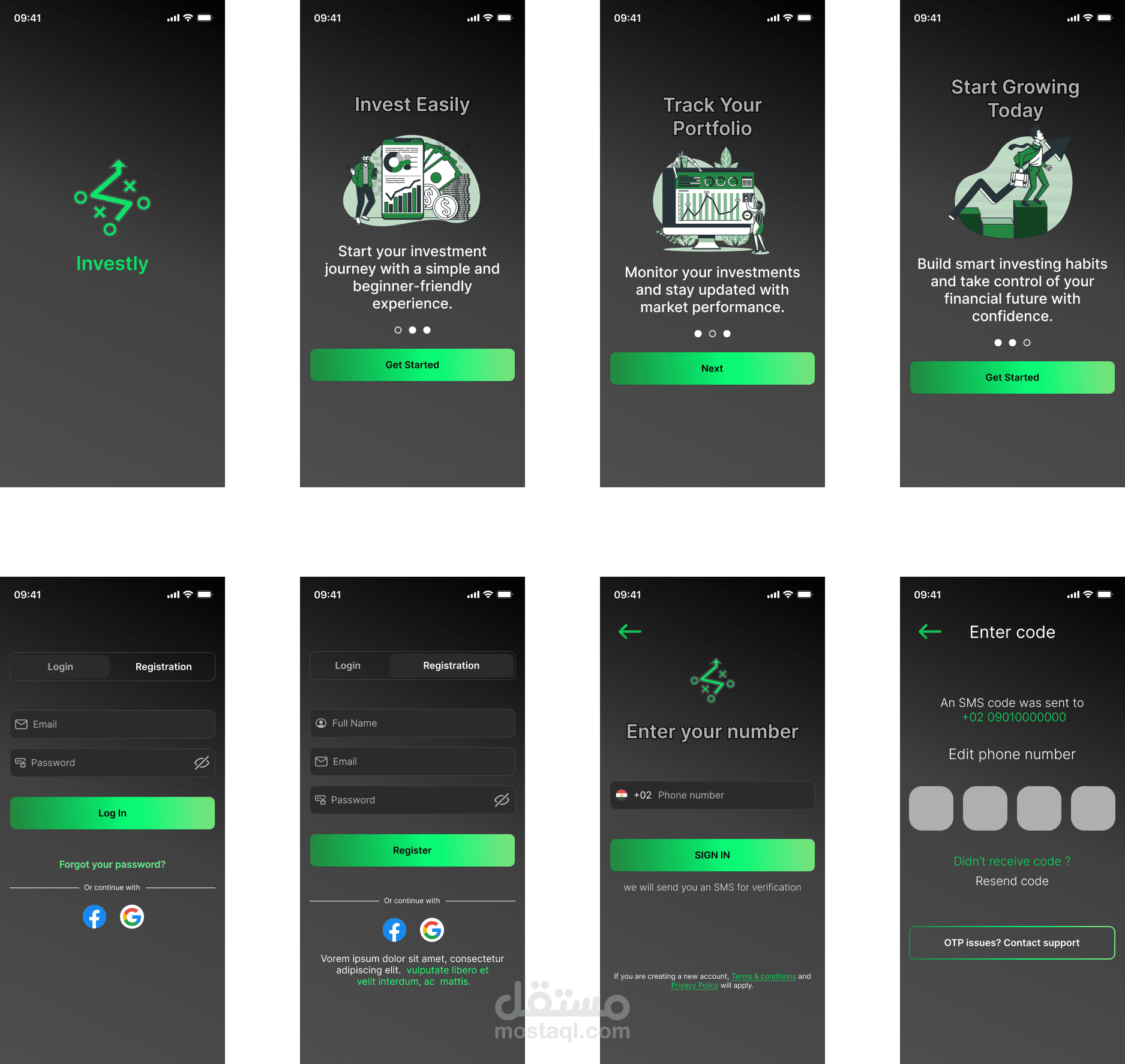 Investment Mobile App UI Design | Finance & Portfolio Tracking App