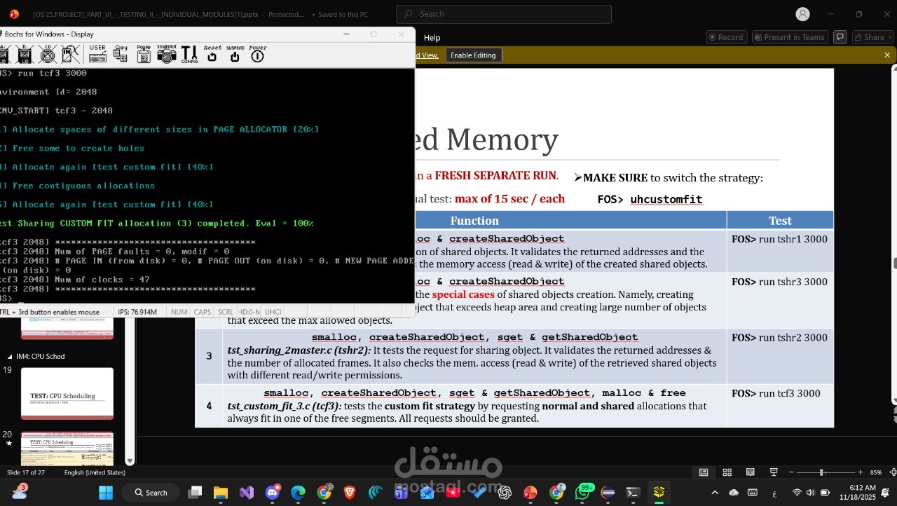 operating systems project