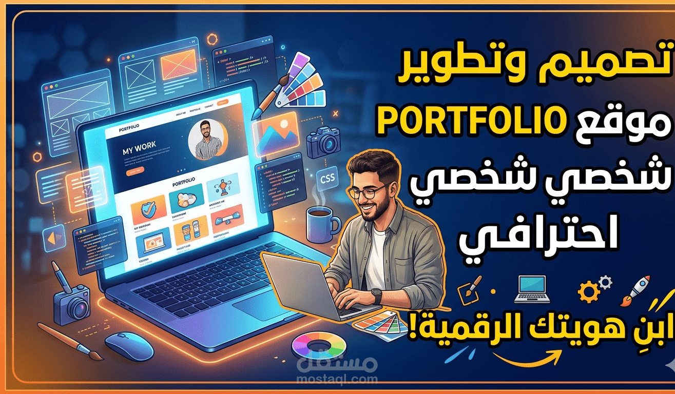 تصميم وتطوير موقع Portfolio شخصي