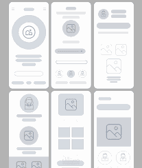 Wireframes احترافية لشاشات تطبيق موبايل Ui/Ux design