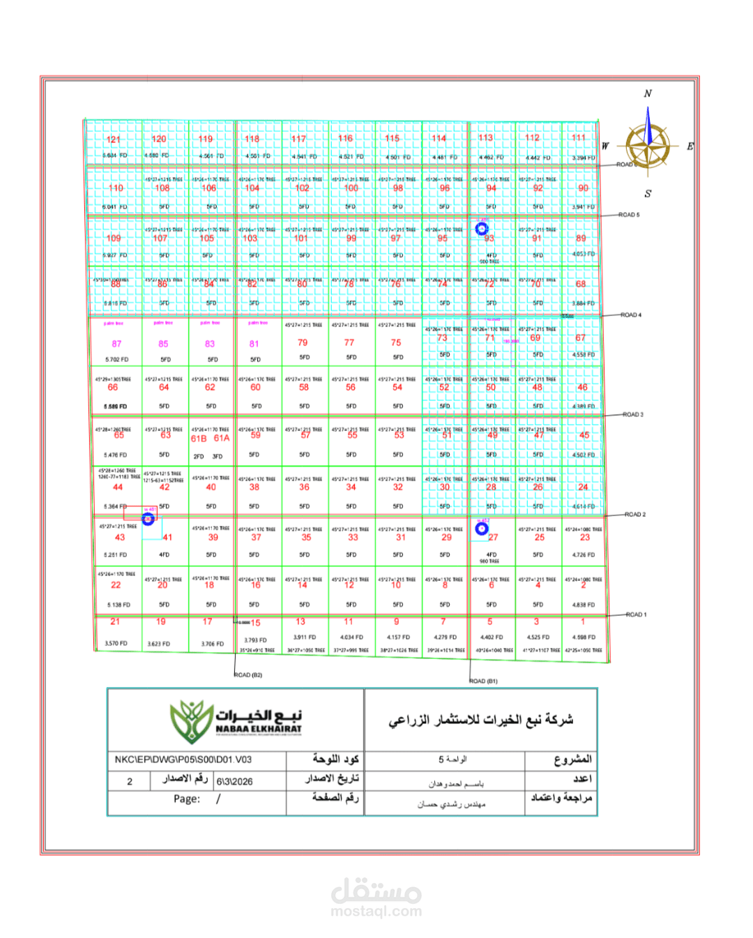 تصميم مشروع بمحافظة المنيا علي مساحة 580 فدلن