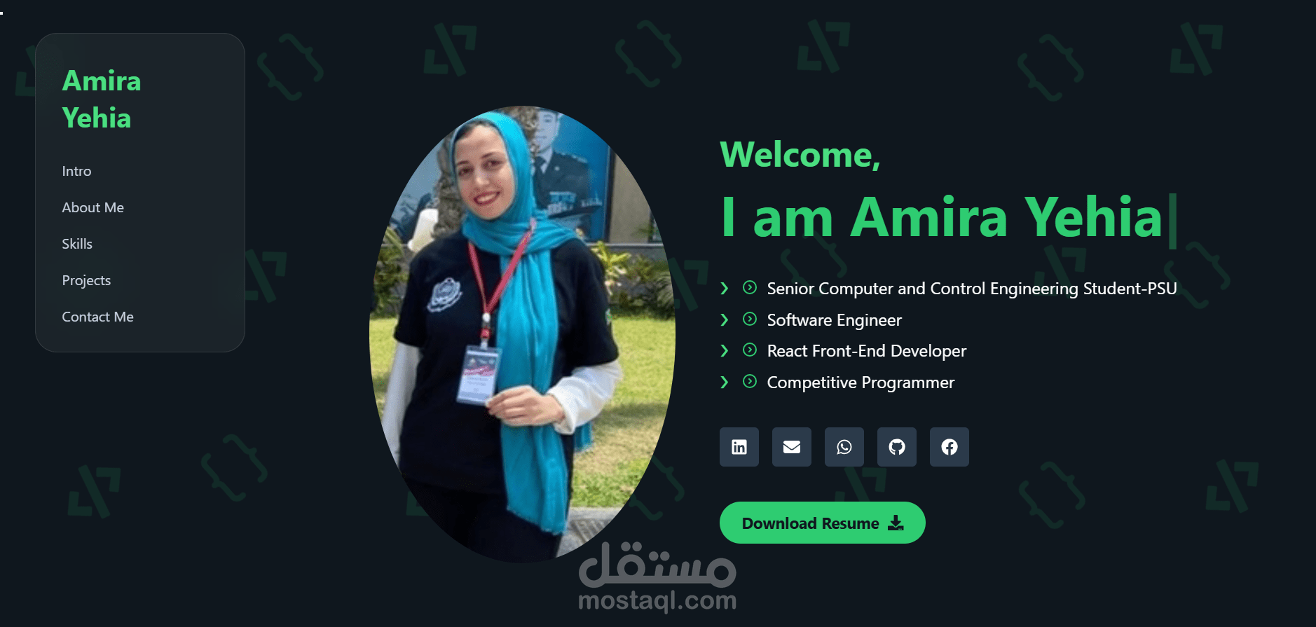 تطوير معرض أعمال (Portfolio) تفاعلي واحترافي باستخدام React.js