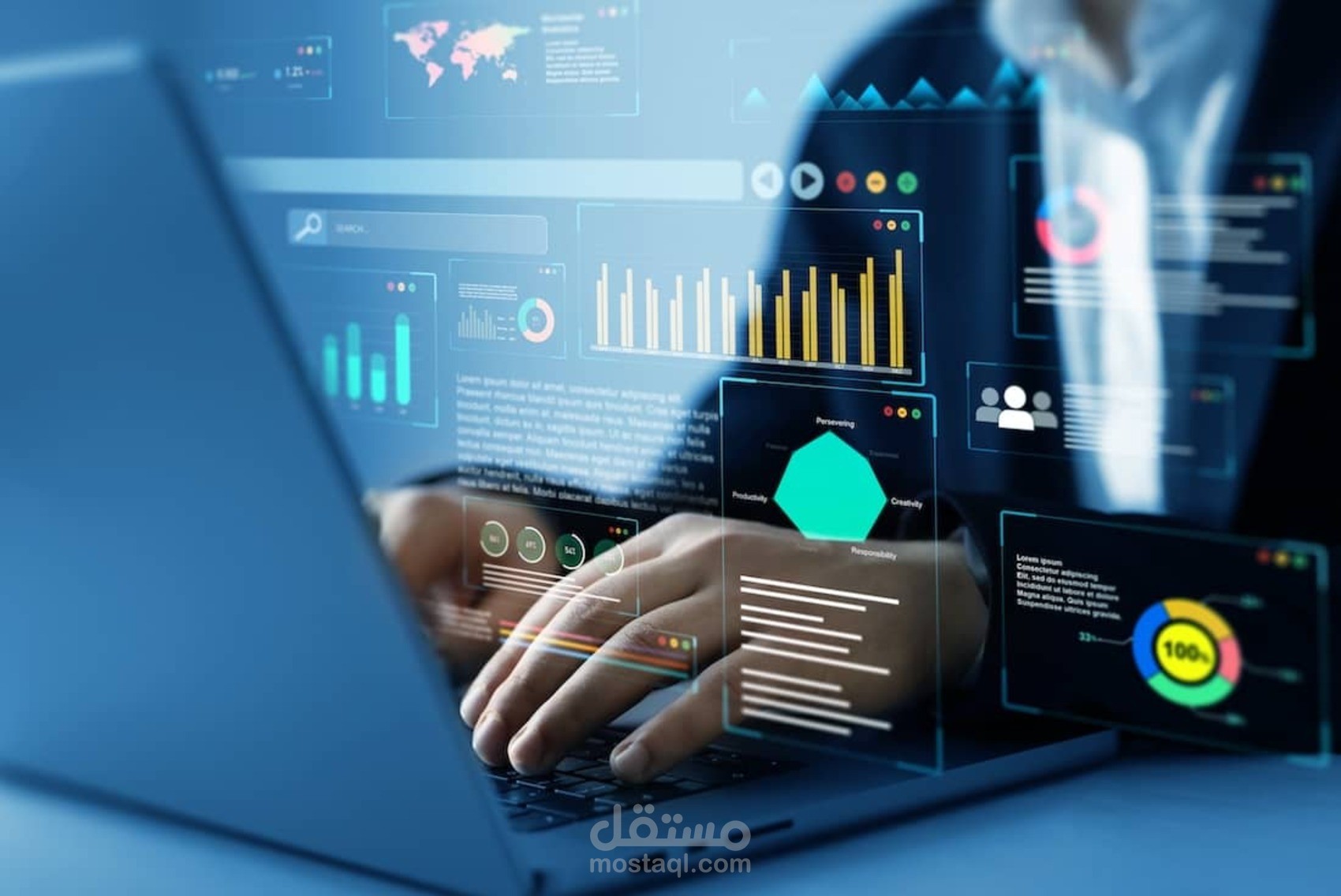 تحليل البيانات وتصميم لوحات التحكم Dashboards